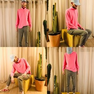 Oversized unisex classic long sleeve Polo